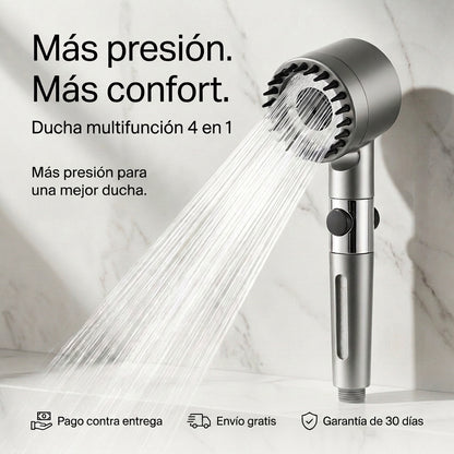 Hydralux Pro — Ducha de Alta Presión 4 en 1 con Filtro y Masajeador