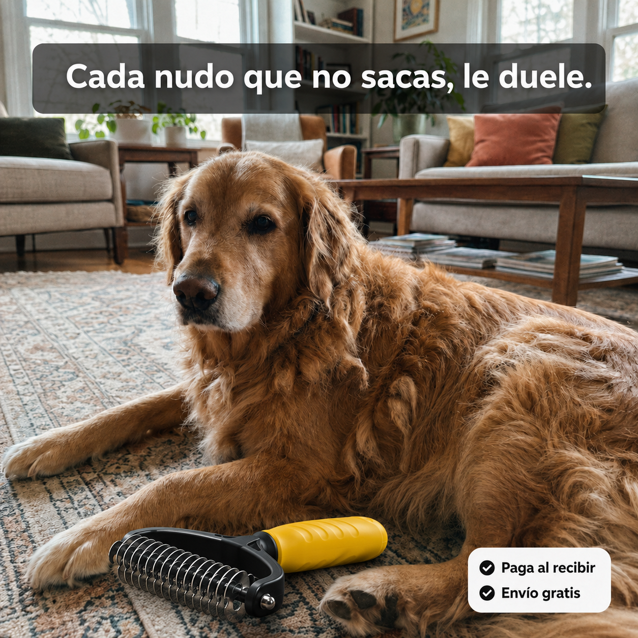 GroomPro™ Cepillo Corta Nudos Premium para Perros y Gatos