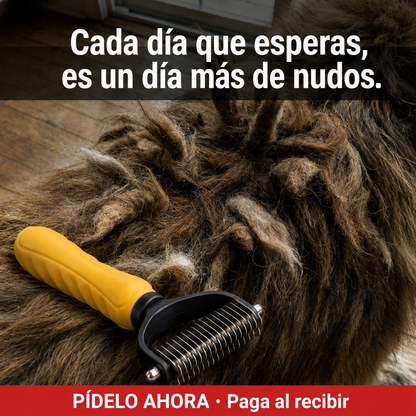 GroomPro™ Cepillo Corta Nudos Premium para Perros y Gatos